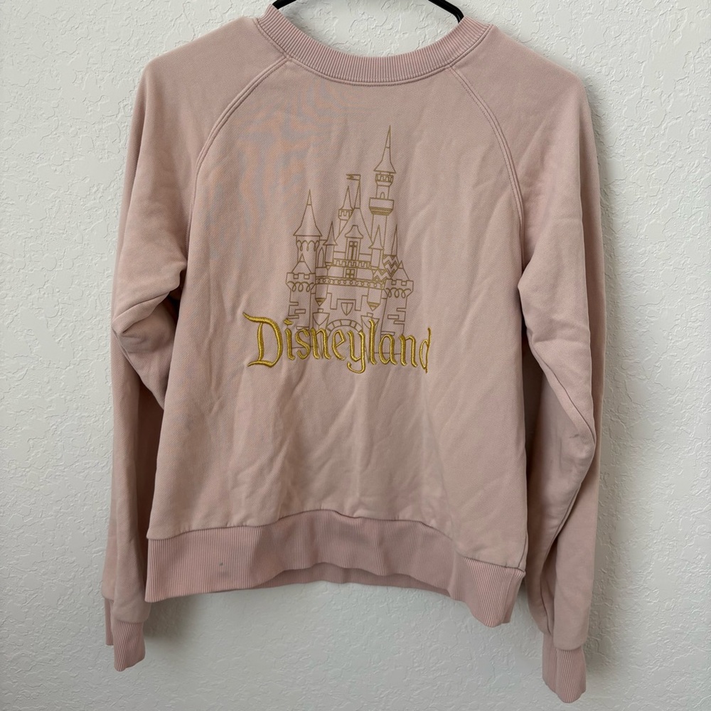 Disney, Disney Land Embroidered, Pink Castle Sweatshirt, Size XS